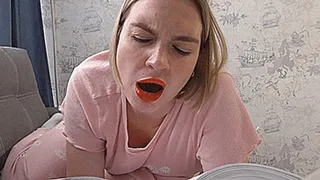 BIG YAWNS WHEN READING A BOOK!