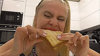 SHE GETS FAT ON TOAST!