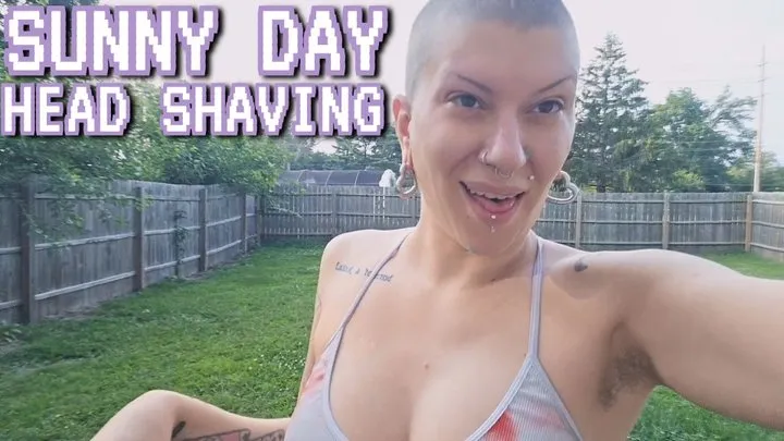 Sunny day head shaving