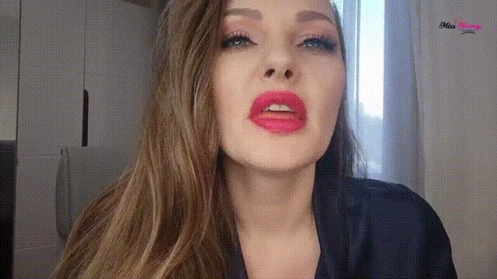 Hot pink sucking lips