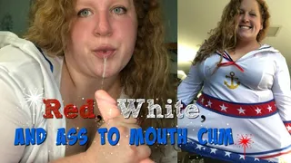 Red White Ass To Mouth Cum