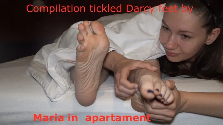 Compilation tickled Darcy feet by Maria in apartament