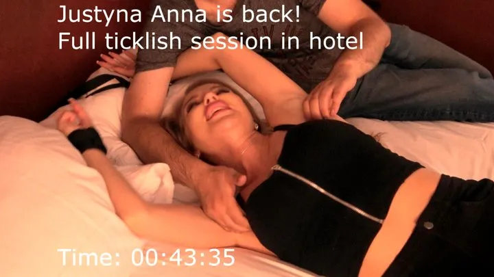 Justyna Anna is back !!!Full ticklish session in hotel