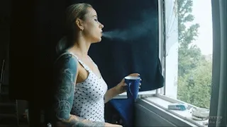 Morning coffee and cigarette