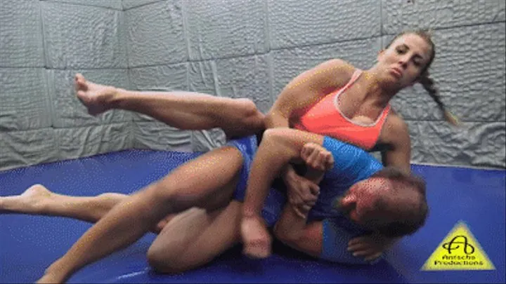 Sheena vs Fritz mixed competitive wrestling