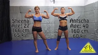 Sheena vs Antscha competitive grappling match