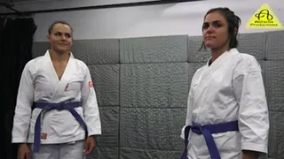 Dolly vs Brigit Heart judo gi match