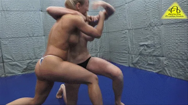 Nikki vs Andy topless wrestling