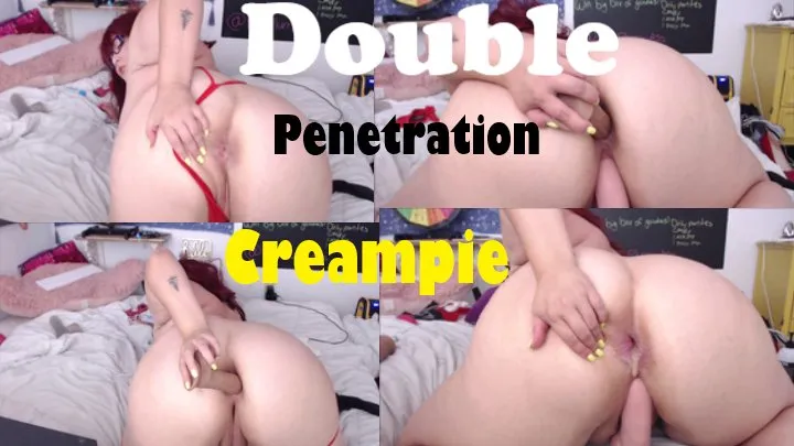 BBW Double Penetration Creampie