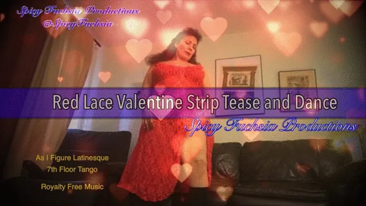 Red Lace Valentine Strip Tease and Dance