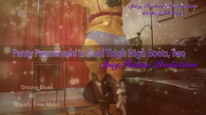 Panty Promenade Gold Thigh Boots, Part Two,