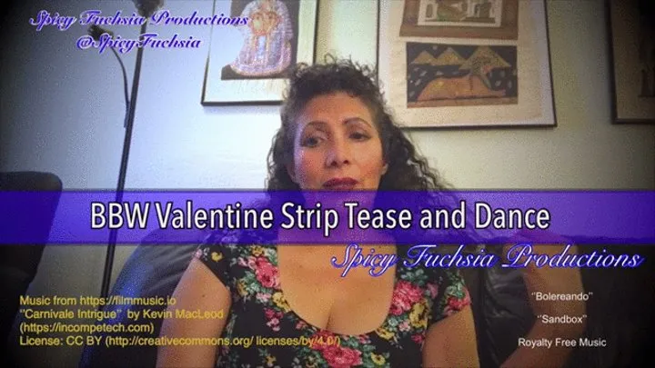 BBW Valentine StripTease and Dance, SD