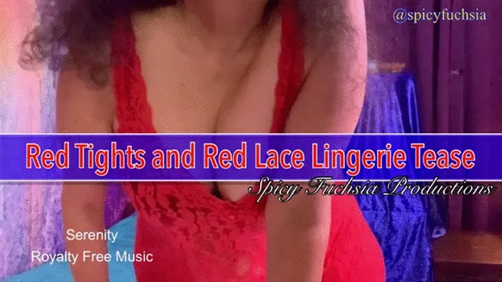 Red Tights and Red Lace Lingerie Tease, SD