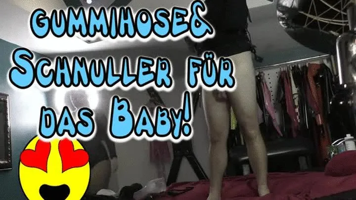 ++DIVA ZARAH++ STEP-MOMMY LIEBT ES DEM KLEINEN JUNGEN EINE GUMMIHOSE ANZUZIEHEN! PACIFIER HUMILIATION-RUBBER PANTS - ADULT BABY - STEP-MOMMY DOMINATION - HARD LITTLE COCK IN LATEX PANTS (GERMAN MISTRESS)