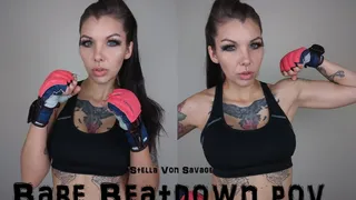 Bare Beatdown POV - Chest and Face Punches with Gloves and Bare Hands