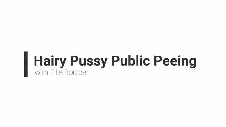 Hairy Pussy Public Peeing