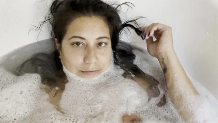 Nude Burping in the Bubble Bath