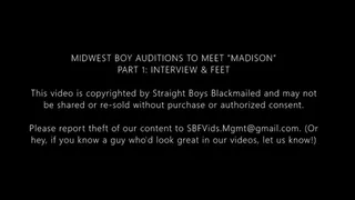 Midwest Boy Auditions to Meet 'Madison: Interview & Feet