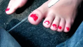 A girl who hates her beautiful feet