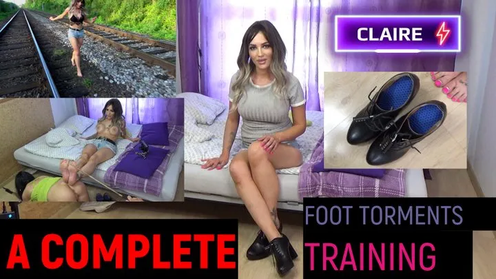 A complete foot torment trainings for my new perfect slave Claire