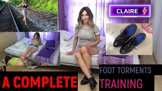 A complete foot torment trainings for my new perfect slave Claire