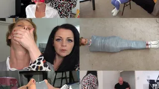 Milf toni g held for ransom, bound, cleave gagged, tape mummified and taken away