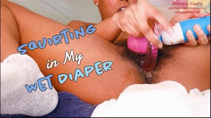 Glass Dildo Squirting Fuck in my Wet Diaper