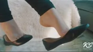 Extreme Heel Popping Flats and Shoe Play