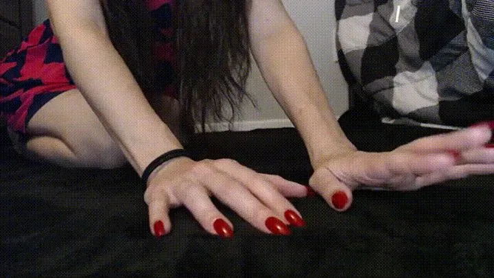 Hand Worship - Red Nails