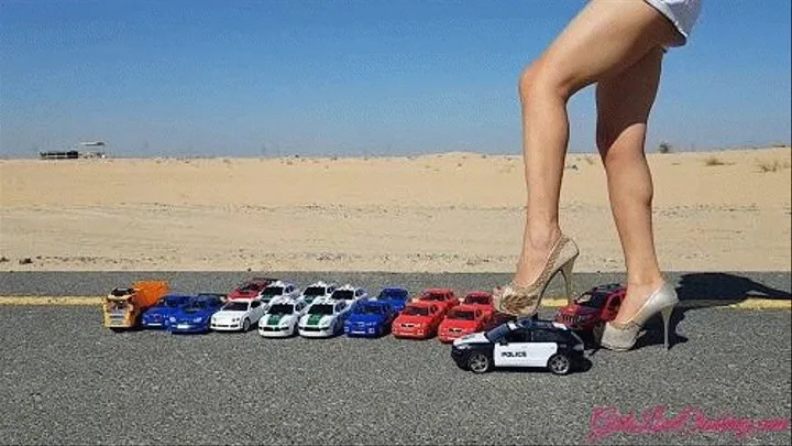 Anastasija 52 - Toy Cars under Wheels and Heels Part 2