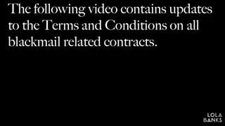 Blackmail-Fantasy Terms and Conditions Update