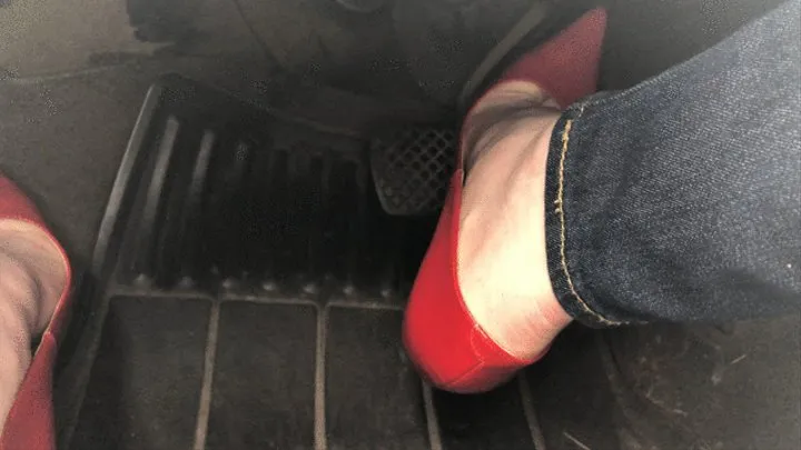 Driving around in my red Jimmy Choo Abel heels