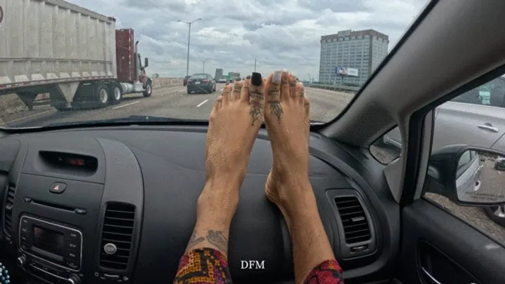 “DASHCAM ADVENTURES my feet in your dash”