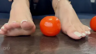 "Smashing tomato with eyecandytoes"