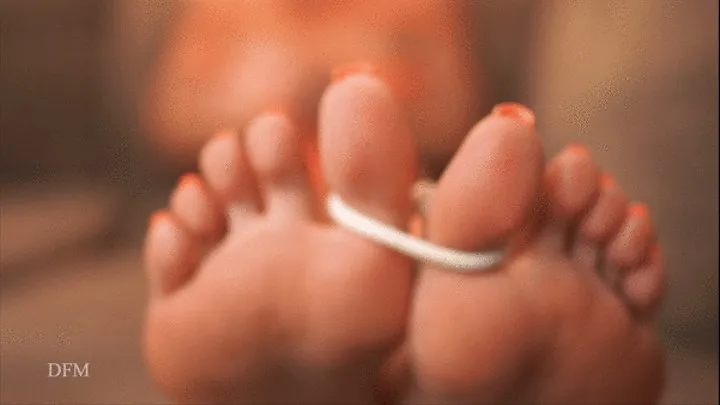 "Bondage Orange Tips Toes With eyecandytoes"