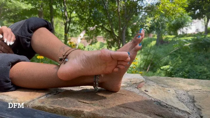 “Beautiful Goddess with Blueberry Toes in the park”