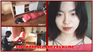 Tape Bondage And Crawling