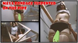 Maya Bondage Suspented On The Pipe