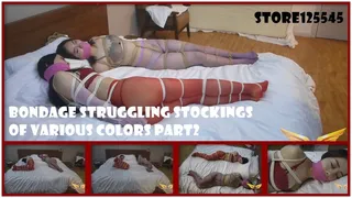 Bondage Struggling Stockings Of Various Colors Part2