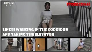 Lingli Walking in the corridor and taking the elevator