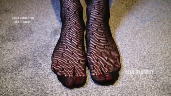 Fishnet Feet Tease