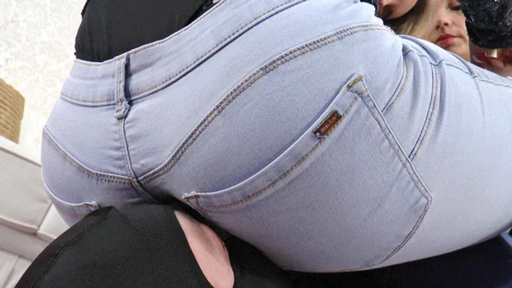 Queen Hanna and Mistress Jane - So close to their jeans asses!