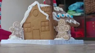 Giantess Tramples Gingerbread House