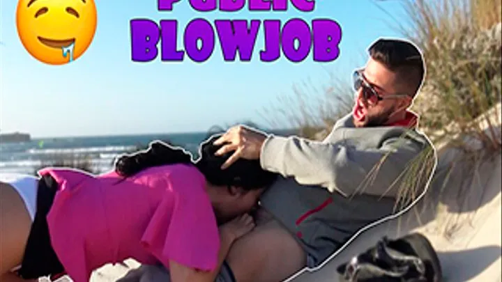 PUBLIC BLOWJOB on the BEACH