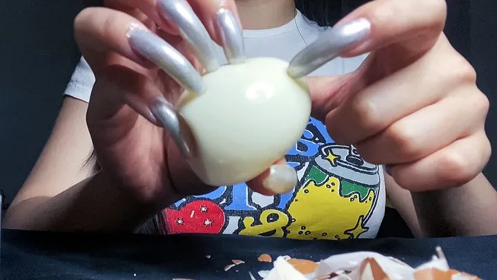 #4 - Destroy Eggs with my Long Natural Nails