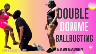 Double Domme Ballbusting