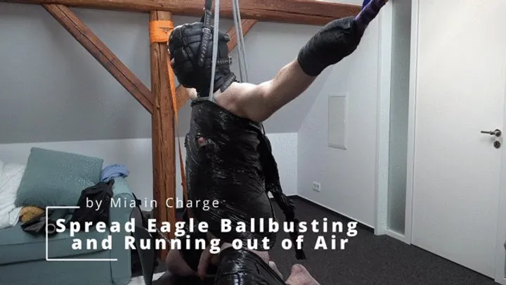 Spread Eagle Ballbusting and Running out of Air