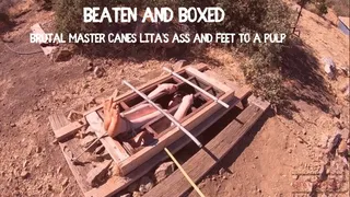 Beaten and Boxed featuring Bastinado, Humiliation, BDSM, Extreme Domination, Gagged Women, Caning, Golden Showers, Outdoors with Brutal Master and Lita Lecherous