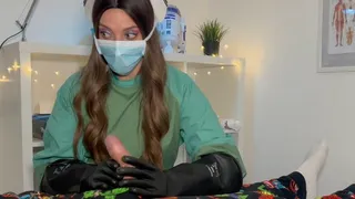 ASMR Artist Milks a Monster Cock While Wearing Rubber Gloves