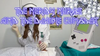 The Nerdy Nurse Squeezes a Cock with Surgical Gloves with a double cum